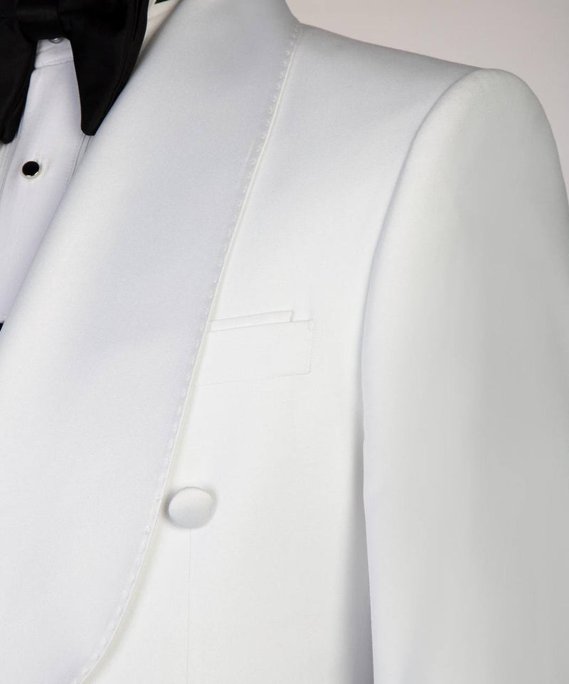 Men’s White Tuxedo Double Breasted Suit