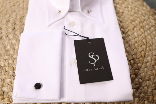 Men’s White Collar Pin Shirt