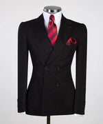 Black Zanotti pleated Double Breasted Suit