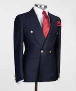 Men’s Navy Blue Adam’s Double Breasted Suit