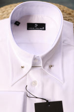 Men’s White Collar Pin Shirt