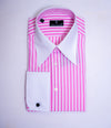 Pink Stripes Collar Shirt