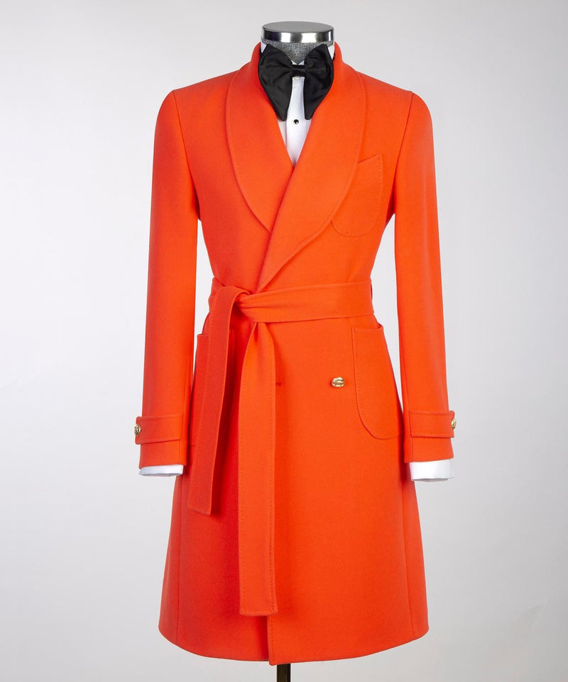 Men’s Mandarin Belted Coat