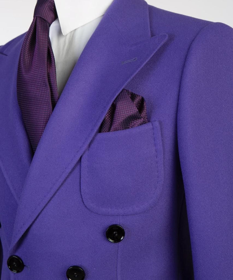 Men’s Purple Double Breasted Coat