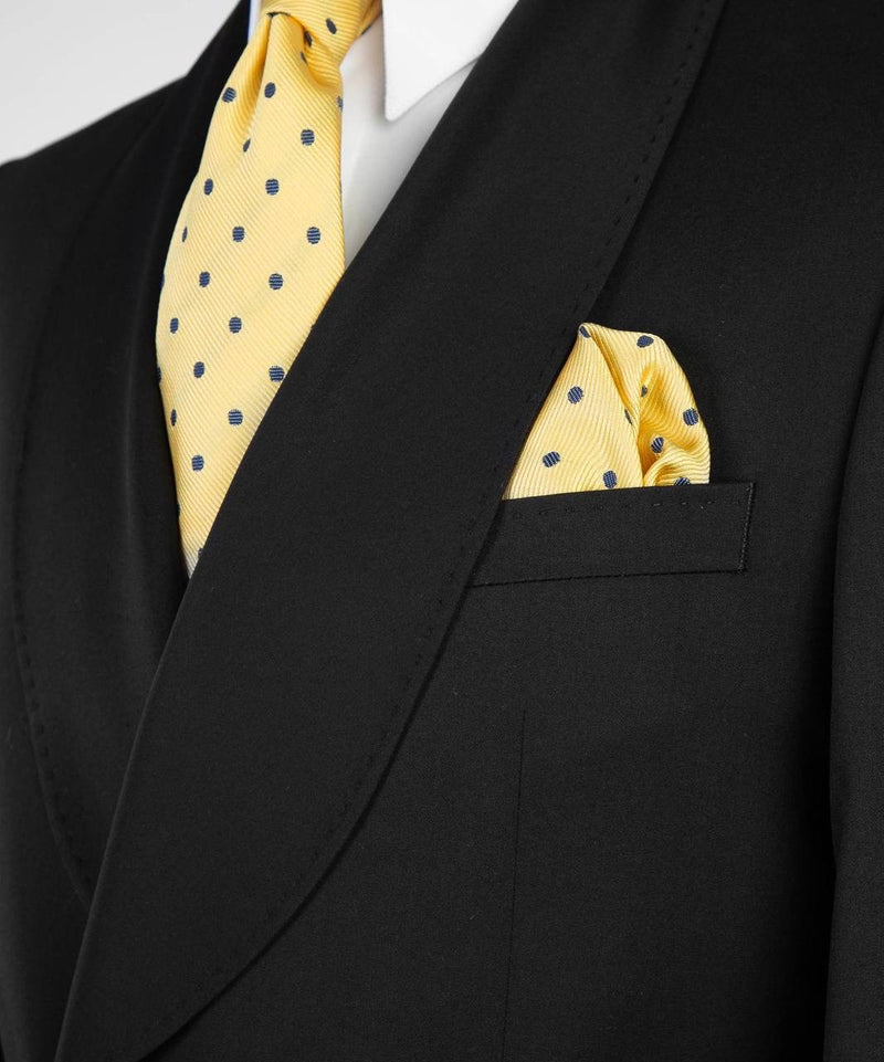 Men’s Black Shawl Double Breasted Suit