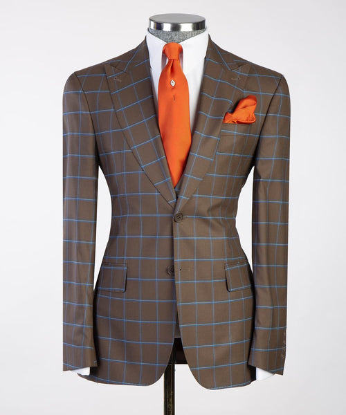 Men’s Plaid Business Suit