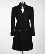 Black Men’s Belted Coat