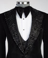 Black Stoned Velvet Tuxedo