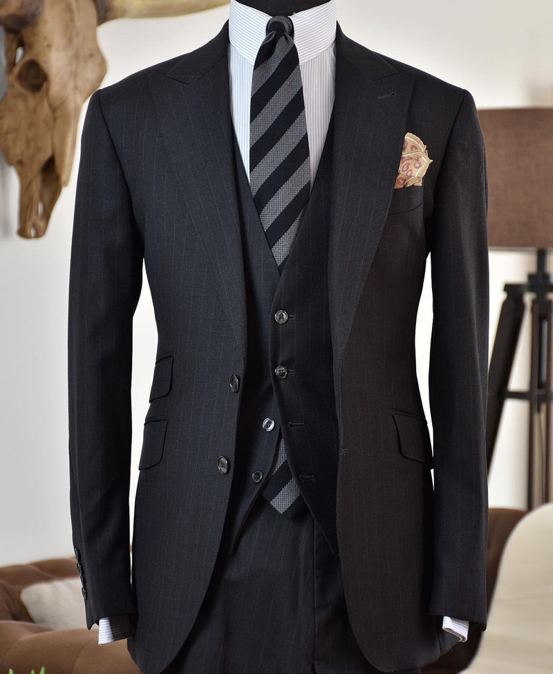 Men’s Striped Three pieces Suit