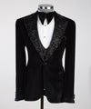 Black Stoned Velvet Tuxedo