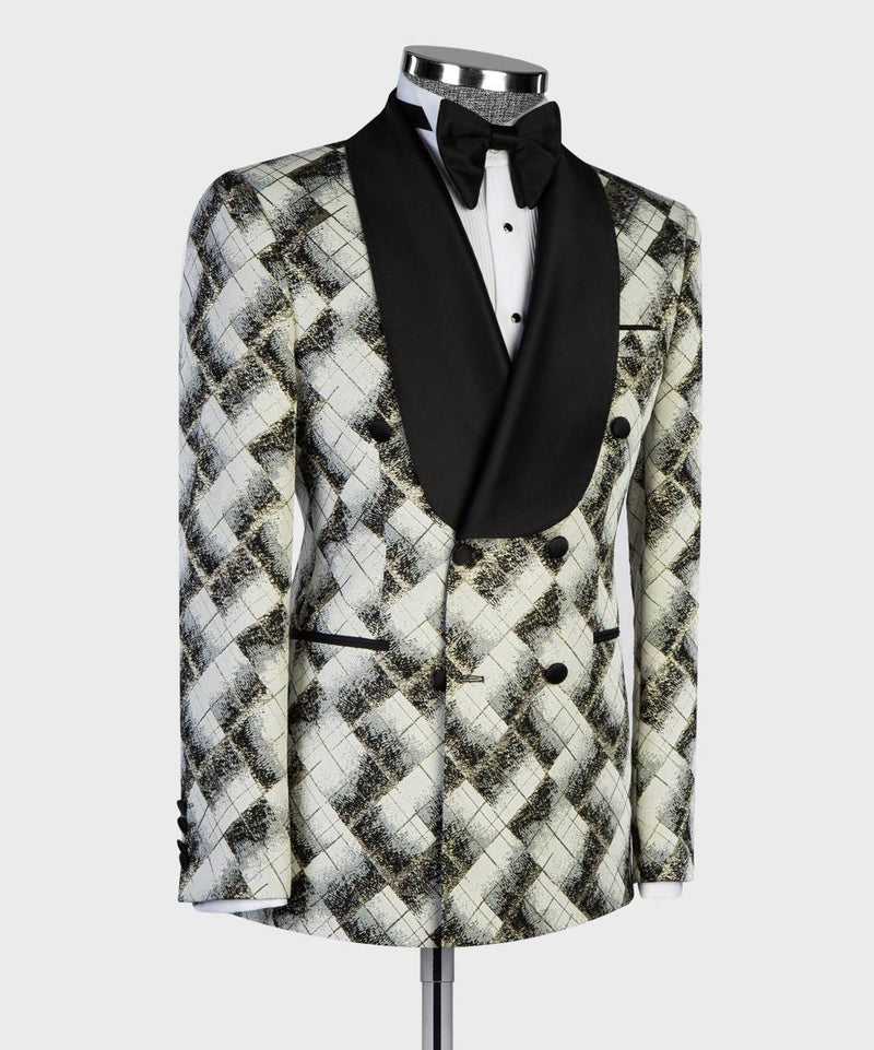 Men’s Tuxedo Flack Double Breasted Suit