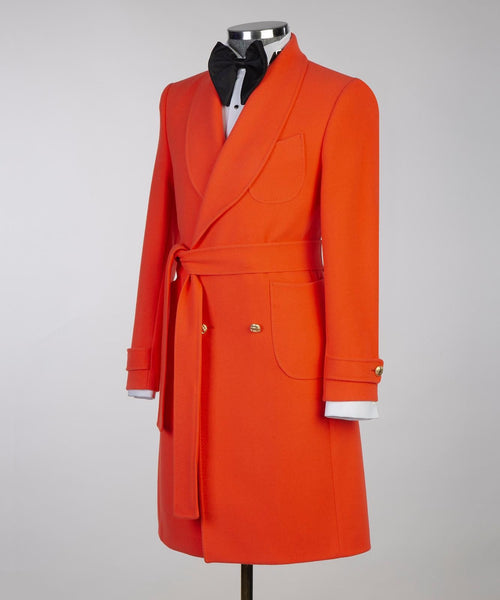 Men’s Mandarin Belted Coat