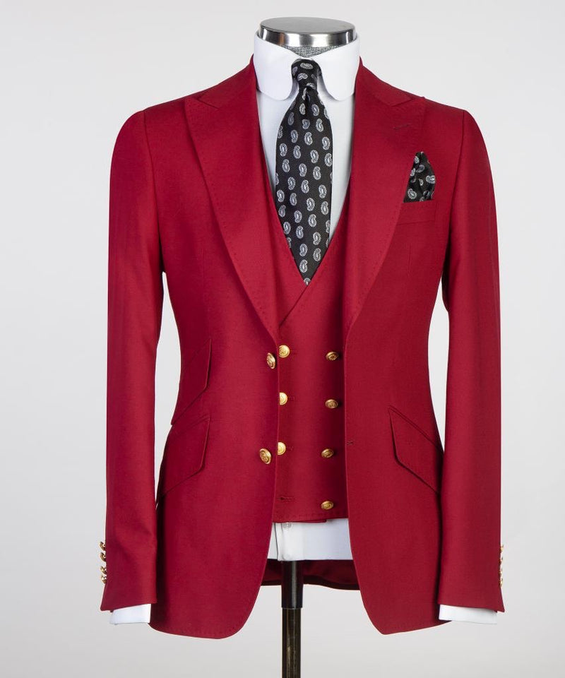 Men’s Red Three pieces Suit