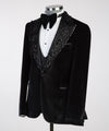 Black Stoned Velvet Tuxedo