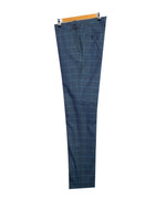 Men’s Blue Plaid Business Suit