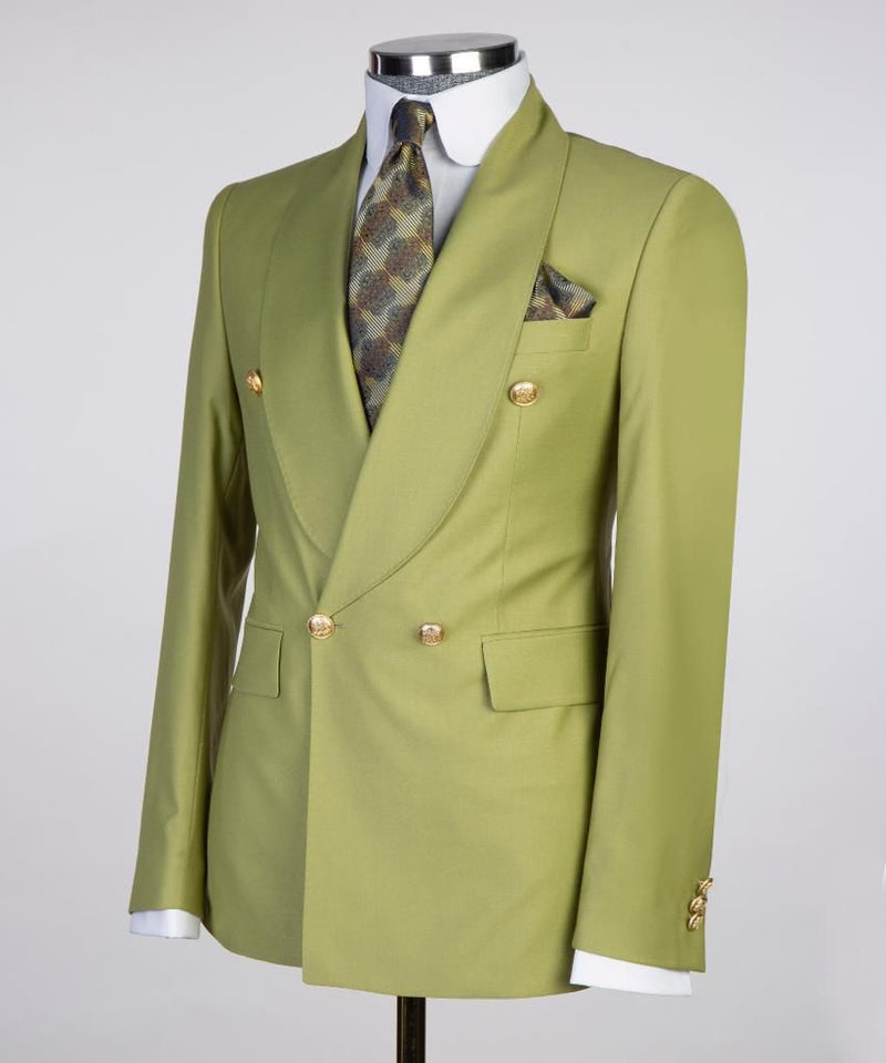 Men’s Green Adam’s Double Breasted Suit