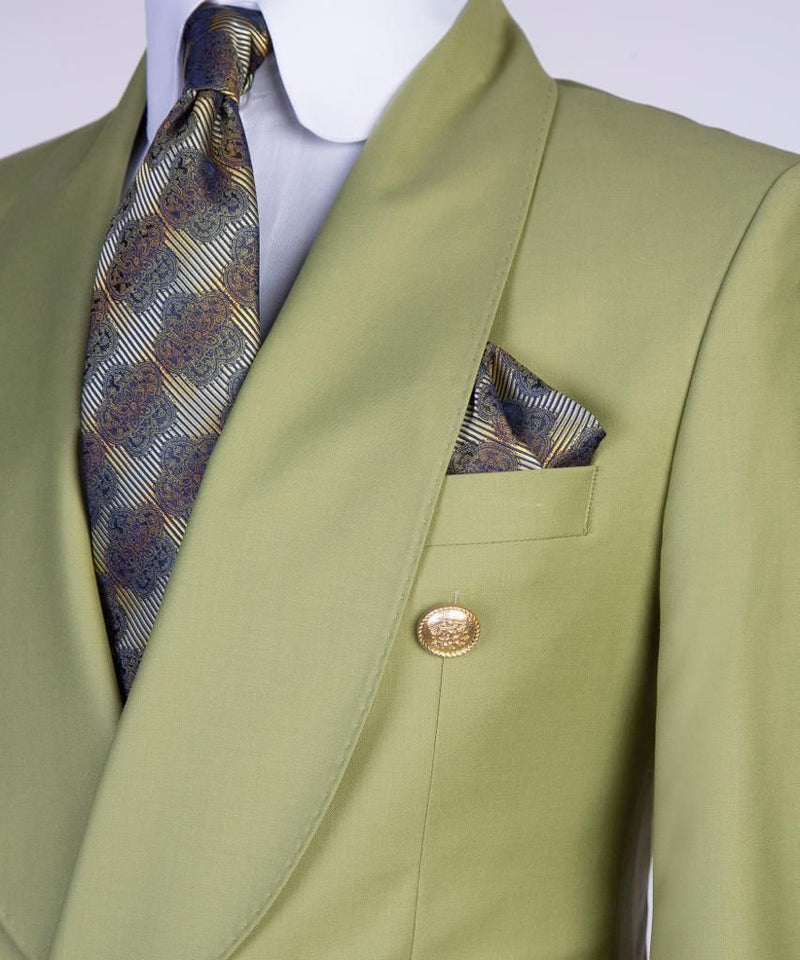 Men’s Green Adam’s Double Breasted Suit