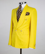 Men’s Yellow Adam’s Double Breasted Suit