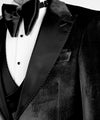 Black Velvet Tuxedo Suit