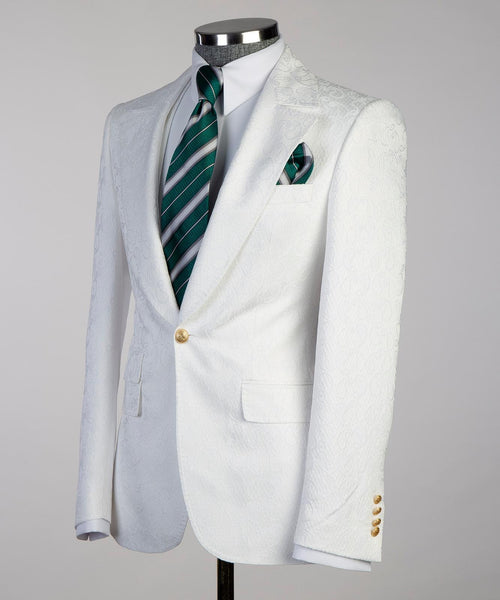 White Cambridge Tuxedo Suit