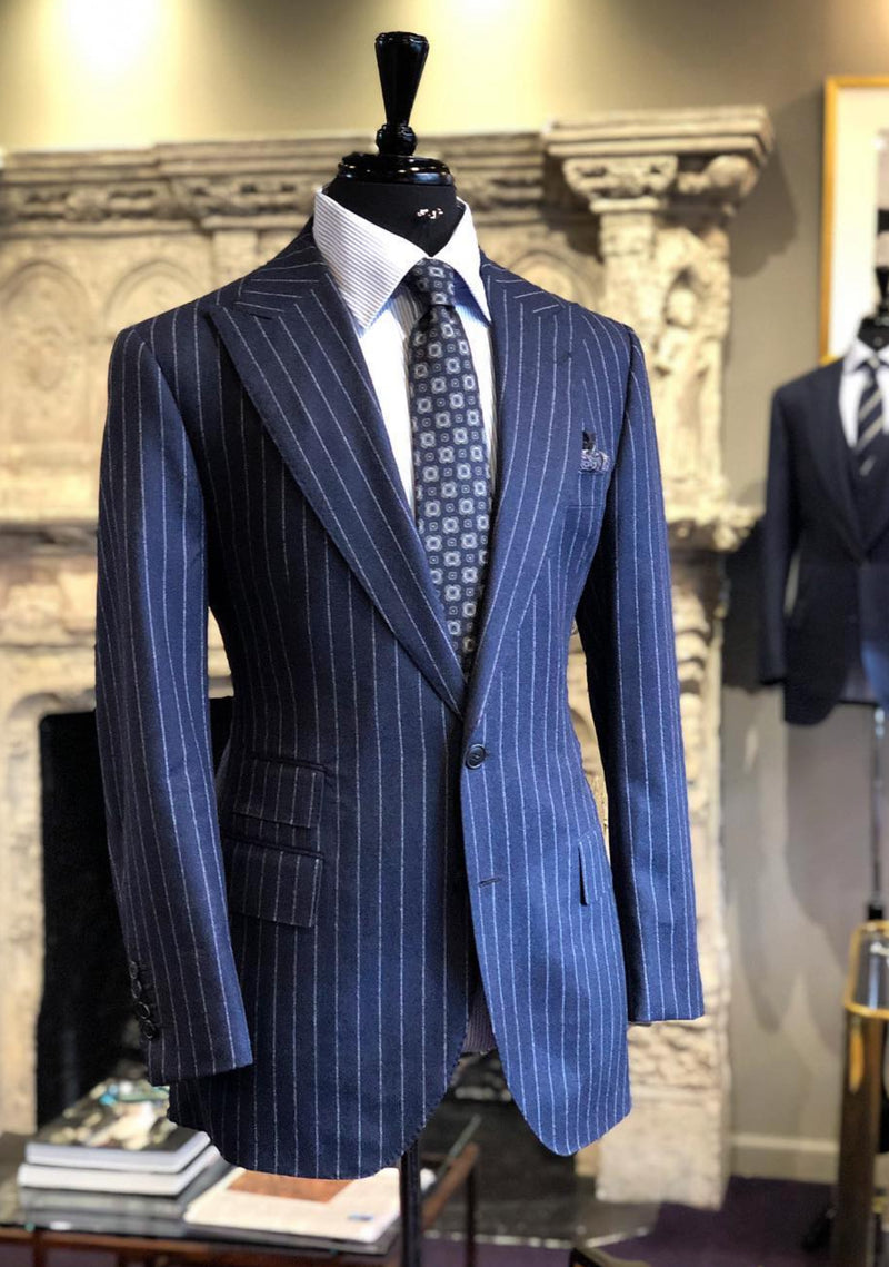 Men’s Blue Striped Suit