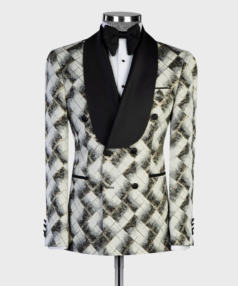 Men’s Tuxedo Flack Double Breasted Suit