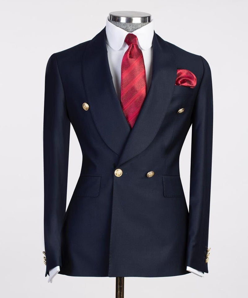 Men’s Navy Blue Adam’s Double Breasted Suit