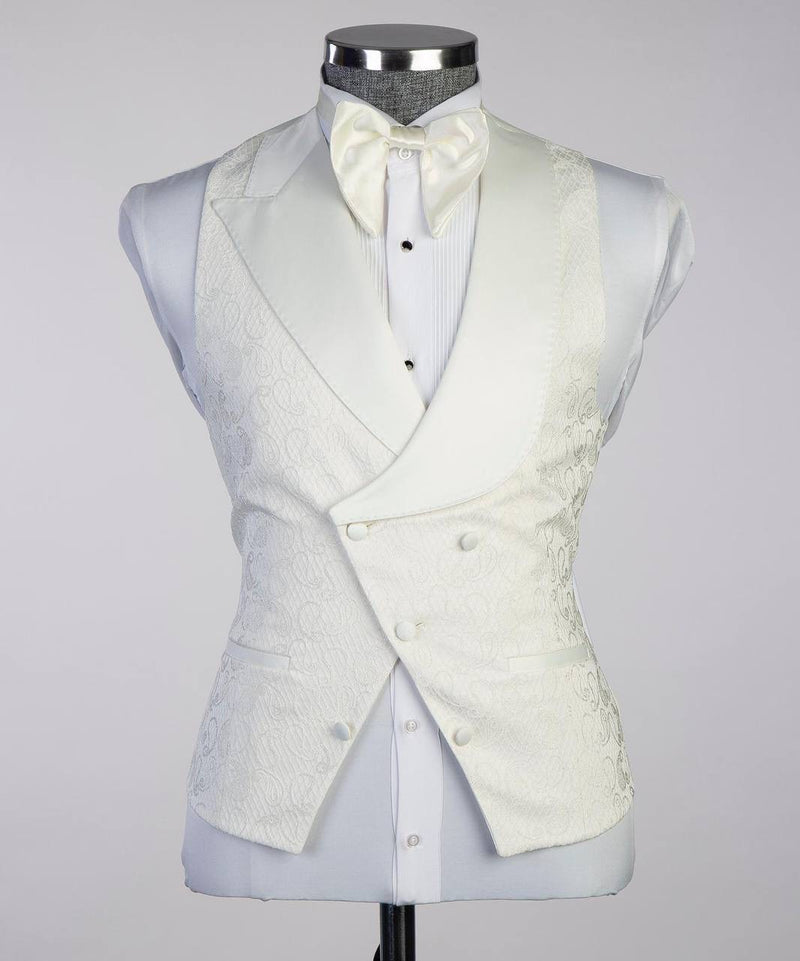 Ivory Cambridge Tuxedo Suit