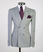 Gray Zanotti Pleated Double Breasted Suit