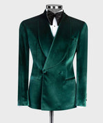 Green Velvet Double Breasted Suit