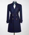 Navy Blue Belted Men’s Coat