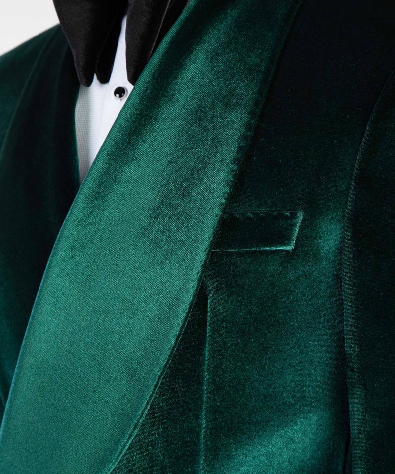 Green Velvet Double Breasted Suit