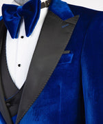 Blue Velvet Tuxedo Suit