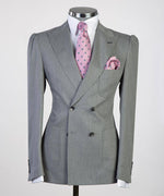 Gray Zanotti Pleated Double Breasted Suit