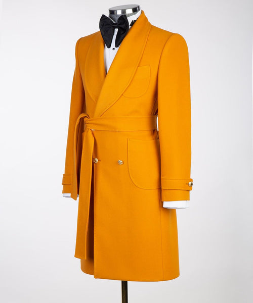 Orange Belted Men’s Coat