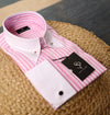 Pink Stripes Pin Collar Shirt