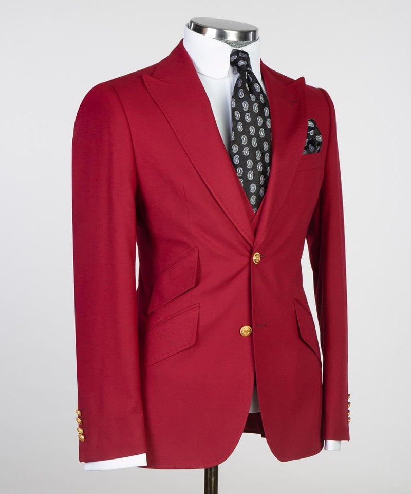 Men’s Red Three pieces Suit