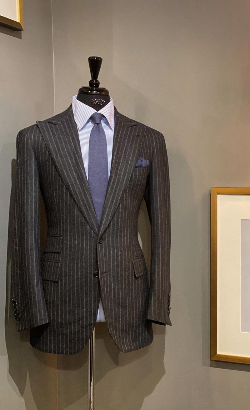 Men’s Gray Striped Suit