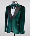 Green Velvet Tuxedo Suit