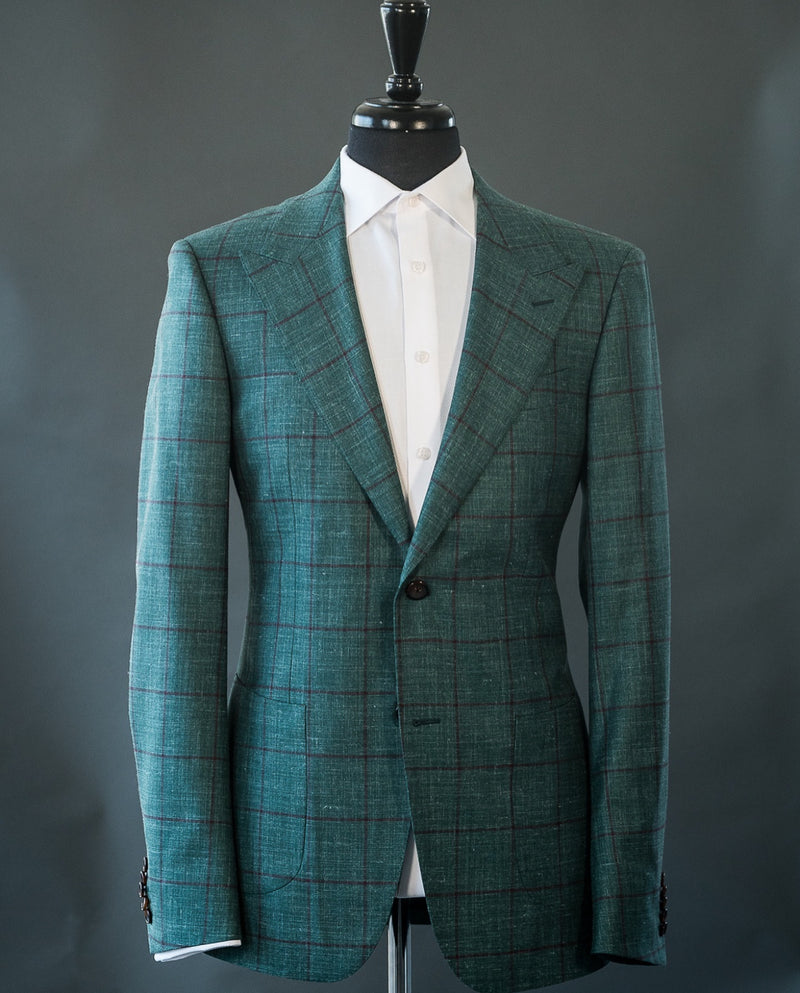 Men’s Green Plaid Suit