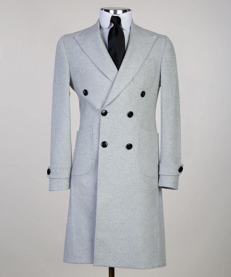 Men’s Gray Double Breasted Coat