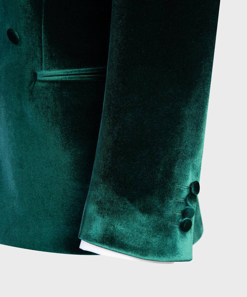 Green Velvet Double Breasted Suit