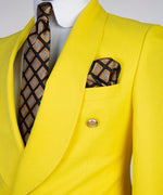 Men’s Yellow Adam’s Double Breasted Suit