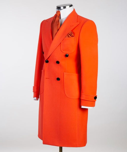 Men’s Orange Double Breasted Coat