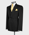 Men’s Black Shawl Double Breasted Suit