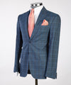 Men’s Blue Plaid Business Suit