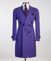 Men’s Purple Double Breasted Coat