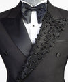 Men’s Black Stoned Tuxedo Suit