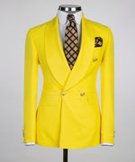 Men’s Yellow Adam’s Double Breasted Suit