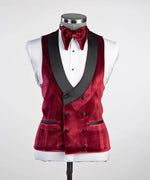 Red Velvet Tuxedo Suit